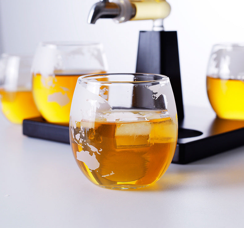 Contenitore per Whiskey/Vino in vetro Borosilicato decorativo.