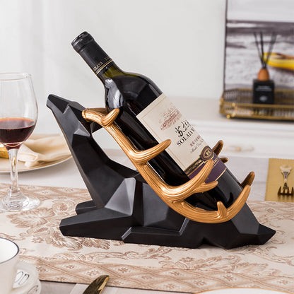 Nordic Light Luxury. Wine bottle holder. Deer decoration. Creative decoration for dining table or cabinet. 